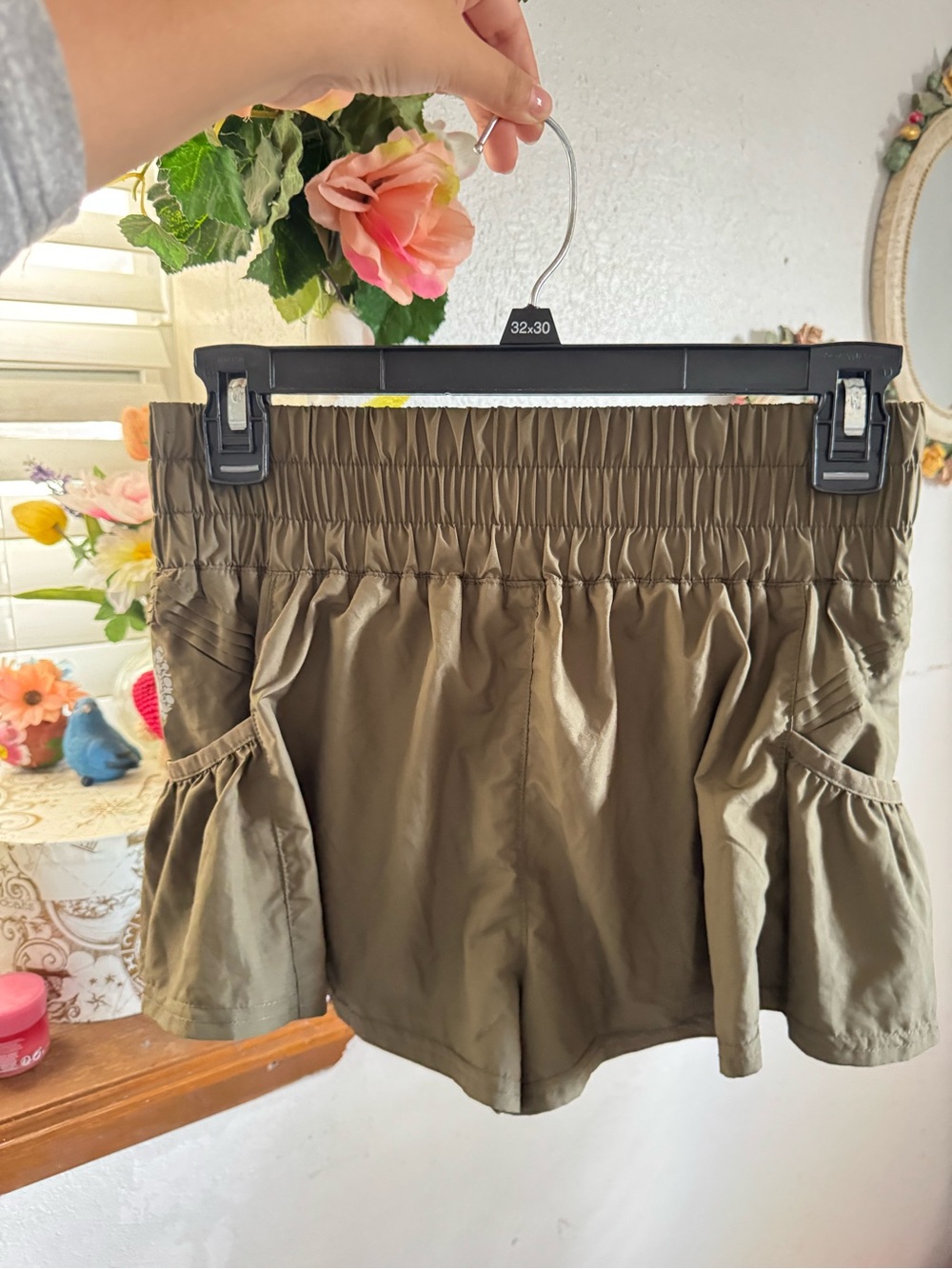 Free people olive green shorts size xs
